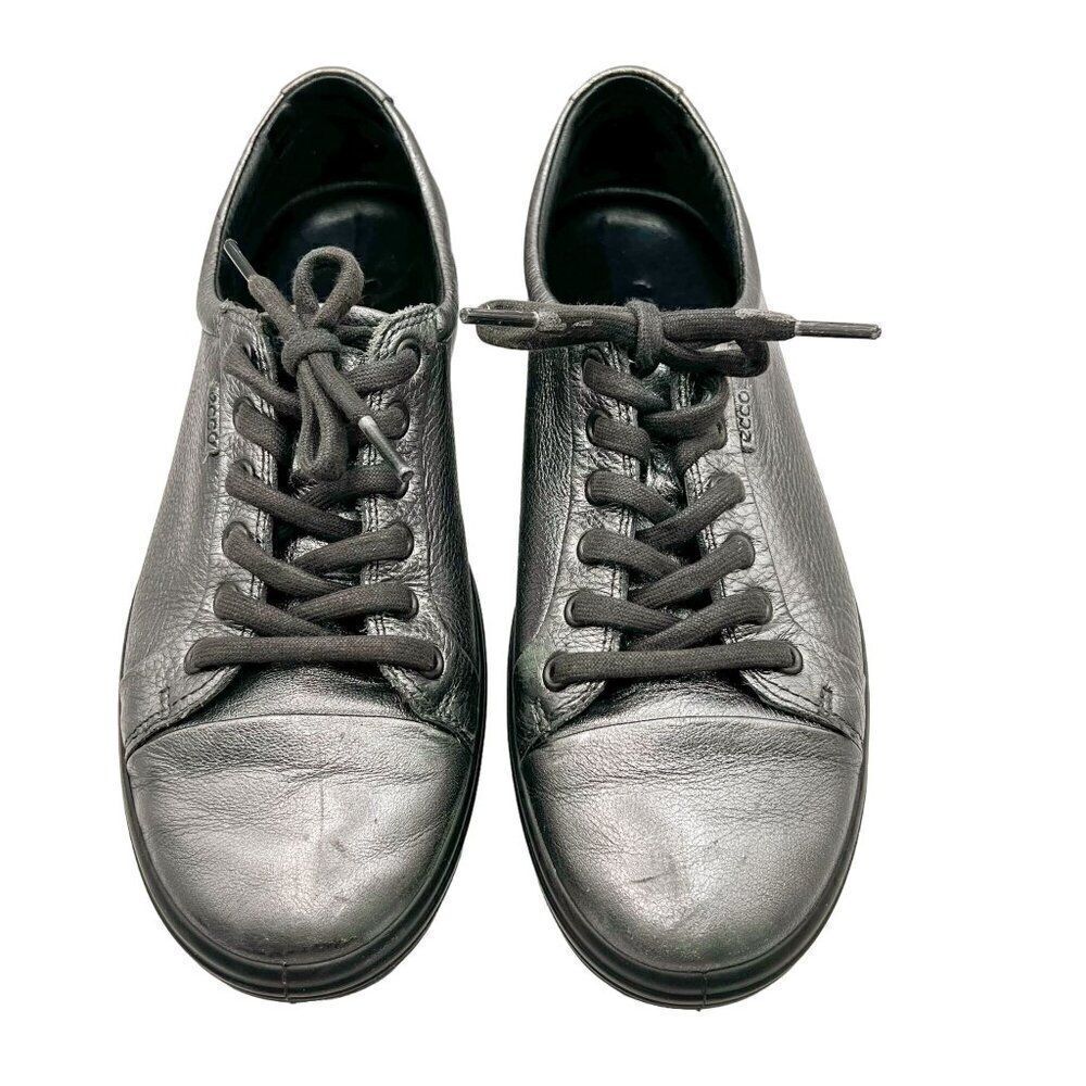 ECCO Women's SOFT Metallic Black Fara Sneaker Size 11 , EU 42